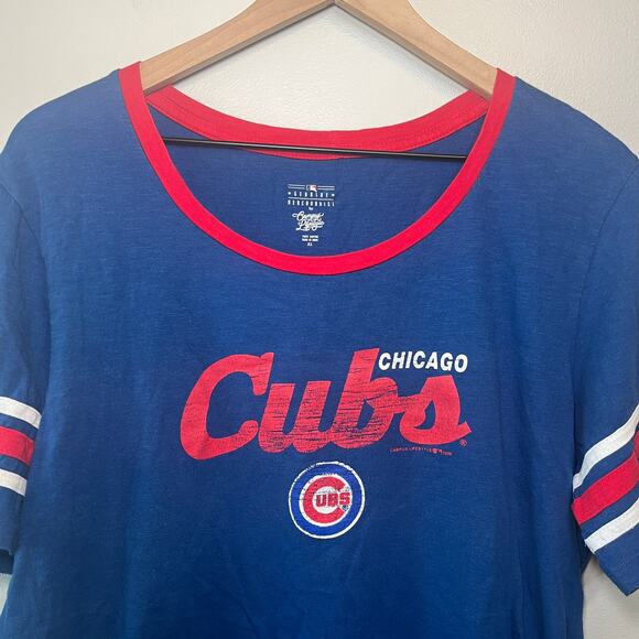 MLB Campus Lifestyle Chicago Cubs Women's Short Sleeve T-shirt Size X-Large - Picture 2 of 5